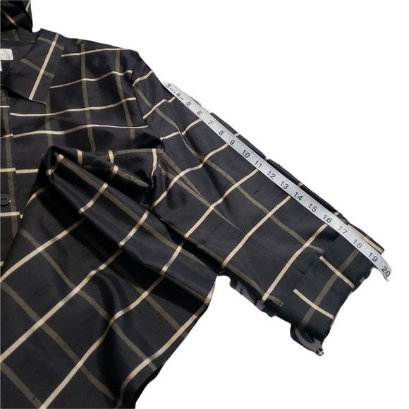 DRESSBARN Pure Silk Window Pane Jacket Size 2X - Picture 8 of 11